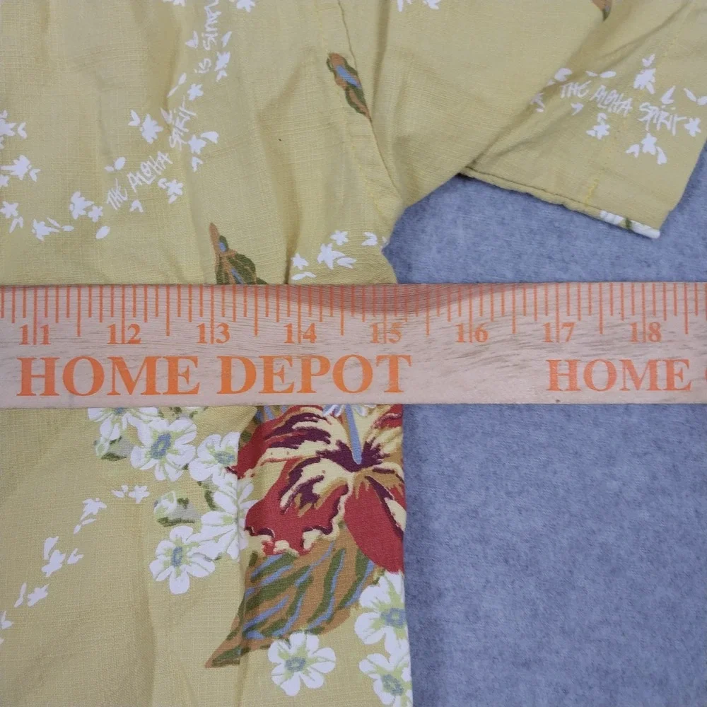Patagonia Shirt Boys Large Yellow Pataloha Floral Hibiscus Tropical 62495 Short